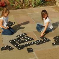 Jumbo Black & White Dominoes